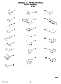 WIRING HARNESS PARTS Diagram and Parts List for RTW4300TQ0  Roper Washer