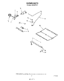 BURNER Diagram and Parts List for SB100PES0  Whirlpool Range