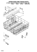 UPPER RACK AND TRACK PARTS Diagram and Parts List for KUDM01TJWH0  KitchenAid Dishwasher