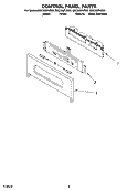 CONTROL PANEL PARTS Diagram and Parts List for GSC308PJS06  Whirlpool Microwave Oven Combo