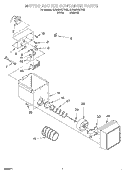 MOTOR AND ICE CONTAINER Diagram and Parts List for ED22GWXFN02  Whirlpool Refrigerator