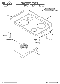COOKTOP PARTS Diagram and Parts List for GERP4120SB2  Whirlpool Range