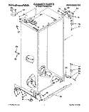 CABINET Diagram and Parts List for KSSS36DAX04  KitchenAid Refrigerator