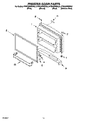 FREEZER DOOR PARTS Diagram and Parts List for KTRC22EMBL04  KitchenAid Refrigerator