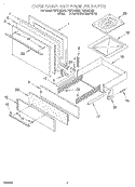 OVEN DOOR AND BROILER Diagram and Parts List for FGP210EQ3  Roper Range