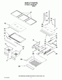SHELF PARTS Diagram and Parts List for GI0FSAXVB07  Whirlpool Refrigerator