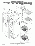 FREEZER LINER PARTS Diagram and Parts List for GC3SHAXVA03  Whirlpool Refrigerator