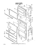 DOOR Diagram and Parts List for 3XARG457WP00  Whirlpool Refrigerator