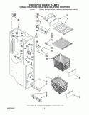 FREEZER LINER PARTS Diagram and Parts List for KSRL25FXMT00  KitchenAid Refrigerator