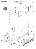CABINET Diagram and Parts List for 7TS22AQXGW00  Whirlpool Refrigerator