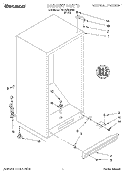 CABINET Diagram and Parts List for TVF15FREW00  Whirlpool Freezer