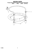 HEATER PARTS Diagram and Parts List for GU1101XTLS0  Whirlpool Dishwasher