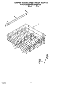 Part Location Diagram of W10258105 Whirlpool Upper Rack - Rack ONLY