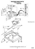 MACHINE BASE PARTS Diagram and Parts List for TAWS850PQ1  Estate Washer