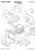 OVEN PARTS Diagram and Parts List for KEBK171SSS03  KitchenAid Wall Oven