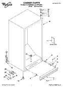 CABINET PARTS Diagram and Parts List for EL7ATRRMS01  Whirlpool Refrigerator