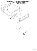TOP GRILLE AND UNIT COVER PARTS Diagram and Parts List for KBLS36FMX00  KitchenAid Refrigerator