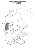 LOWER UNIT AND TUBE PARTS Diagram and Parts List for KSSC48FMS02  KitchenAid Refrigerator