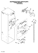 REFRIGERATOR LINER PARTS Diagram and Parts List for KSSO42FMX03  KitchenAid Refrigerator