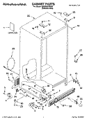 CABINET PARTS Diagram and Parts List for KSRW25CRSS01  KitchenAid Refrigerator