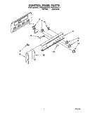 CONTROL PANEL Diagram and Parts List for FEP320YW1  Roper Range