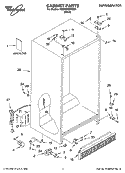 CABINET PARTS Diagram and Parts List for 6GD5SHQXKB01  Whirlpool Refrigerator