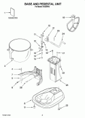 BASE AND PEDESTAL UNIT, OPTIONAL PARTS Diagram and Parts List for K4SSWH0  KitchenAid Mixer