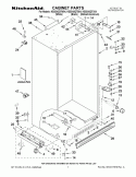 CABINET PARTS Diagram and Parts List for KSSS42QTB04  KitchenAid Refrigerator