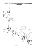 BRAKE, CLUTCH, GEARCASE, MOTOR AND PUMP Diagram and Parts List for LA5600XPW5  Whirlpool Washer