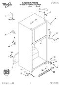 CABINET PARTS Diagram and Parts List for ET1FTKXKT03  Whirlpool Refrigerator