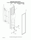 FREEZER DOOR PARTS Diagram and Parts List for GD5DHAXVA06  Whirlpool Refrigerator