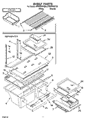 SHELF PARTS, OPTIONAL PARTS Diagram and Parts List for ET8RHMXKT05  Whirlpool Refrigerator