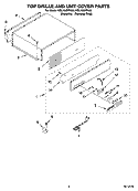 TOP GRILLE AND UNIT COVER PARTS Diagram and Parts List for KBLV36FPS02  KitchenAid Refrigerator