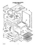 LOWER OVEN Diagram and Parts List for SE960PEYN1  Whirlpool Range