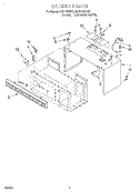 CABINET Diagram and Parts List for MH6110XBB6  Whirlpool Microwave