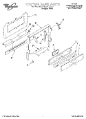 CONTROL PANEL Diagram and Parts List for SF387PEYQ7  Whirlpool Range