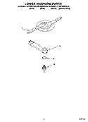 LOWER WASHARM PARTS Diagram and Parts List for GU1500XTLB0  Whirlpool Dishwasher
