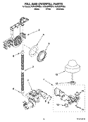 FILL AND OVERFILL PARTS Diagram and Parts List for KUDU02FRBL4  KitchenAid Dishwasher