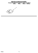MISCELLANEOUS PARTS Diagram and Parts List for GU1100XTLS1  Whirlpool Dishwasher