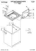 TOP AND CABINET PARTS Diagram and Parts List for CAWB527MQ1  Crosley Washer