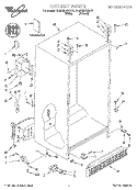 CABINET, LITERATURE Diagram and Parts List for 3VED23DQFN01  Whirlpool Refrigerator
