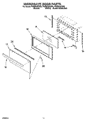 MICROWAVE DOOR PARTS, MISCELLANEOUS PARTS Diagram and Parts List for YKEMS307GS3  KitchenAid Microwave Oven Combo