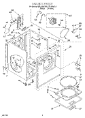 SECTION Diagram and Parts List for REL4634BL3  Roper Dryer