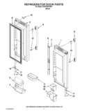 REFRIGERATOR DOOR PARTS Diagram and Parts List for GX5FHDXVB07  Whirlpool Refrigerator