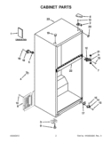 CABINET PARTS Diagram and Parts List for W8RXNGMWQ04  Whirlpool Refrigerator