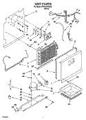 UNIT PARTS, OPTIONAL PARTS (NOT INCLUDED) Diagram and Parts List for EV201NXMQ00  Whirlpool Freezer