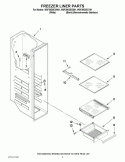 FREEZER LINER PARTS Diagram and Parts List for WSF26D2EXW01  Whirlpool Refrigerator