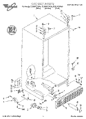 CABINET Diagram and Parts List for GD22DFXFB00  Whirlpool Refrigerator