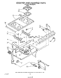 COOKTOP AND MANIFOLD , LITERATURE AND OPTIONAL Diagram and Parts List for SF310PSRW0  Whirlpool Range