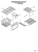 FREEZER SHELF PARTS Diagram and Parts List for KSSC42FMS00  KitchenAid Refrigerator